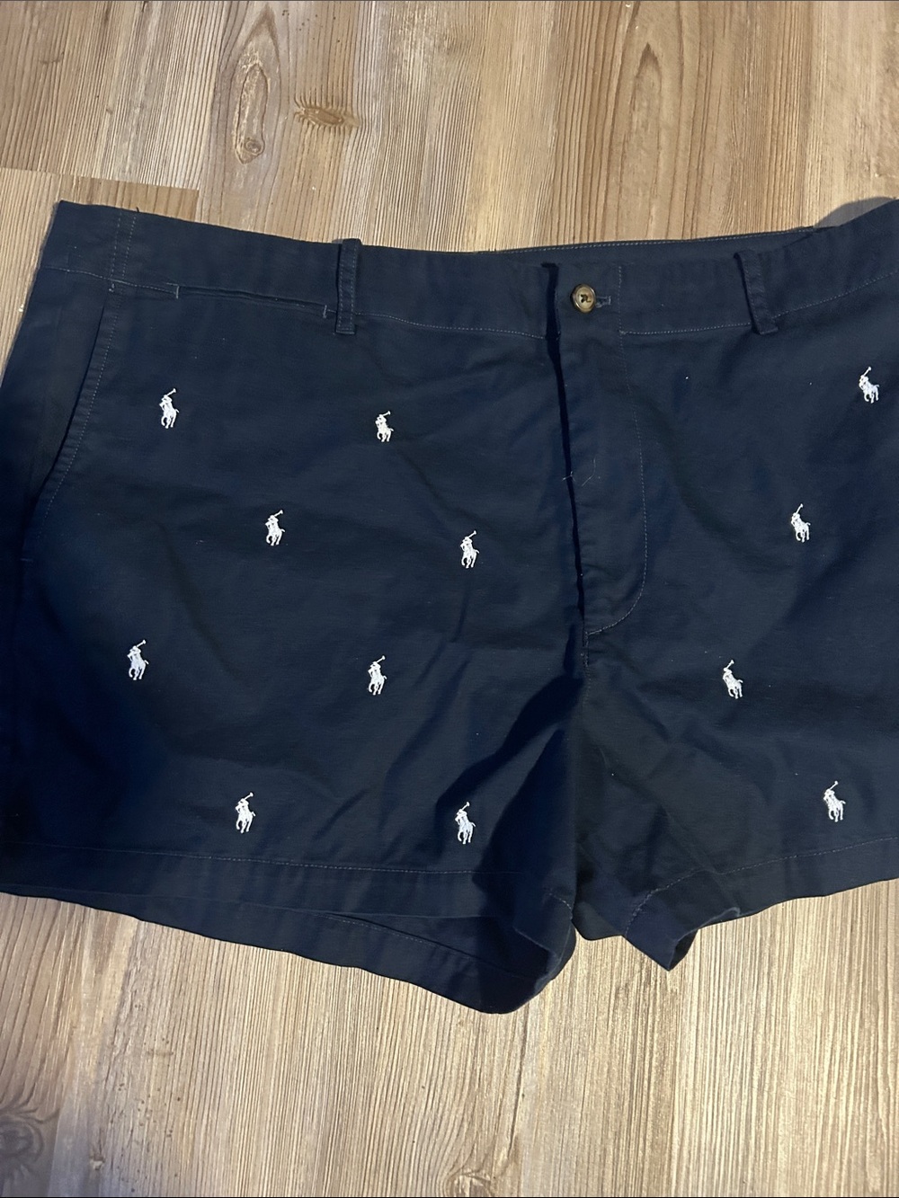 Ralph Lauren Navy Shorts with White Polo Embroidery